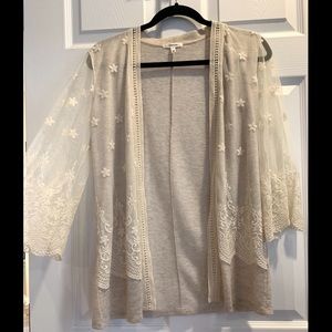 Women’s cream lace cardigan
